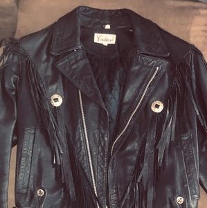 VINTAGE 1960s VERDUCCI LEATHER JACKET FRINGE